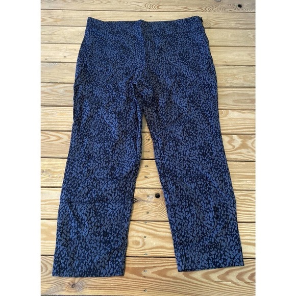 NEW Susan Graver Ultra Stretch Jacquard Ankle Pants Petite 20P Women’s Black - Picture 1 of 9